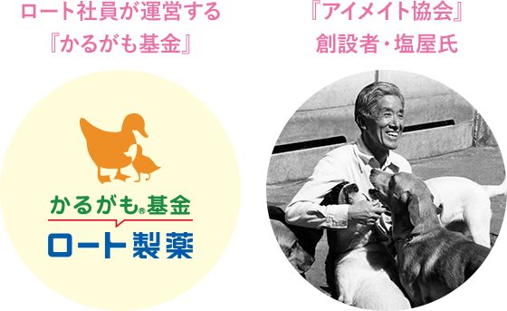 ロート社員が運営する『かるがも基金』 『アイメイト協会』創設者・塩屋氏