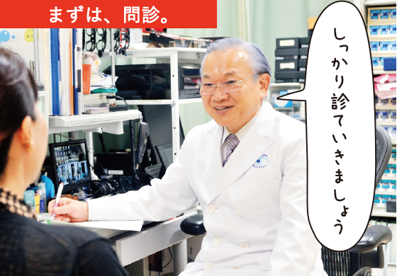 まずは、問診。