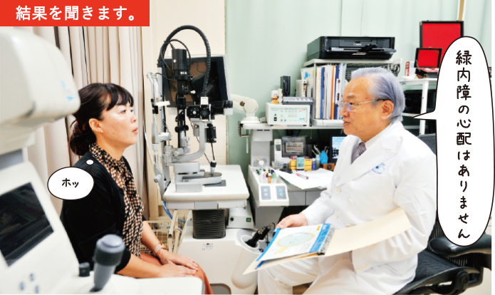 結果を聞きます。