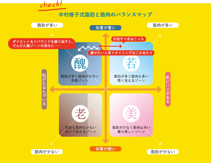 中村格子式脂肪と筋肉のバランスマップ