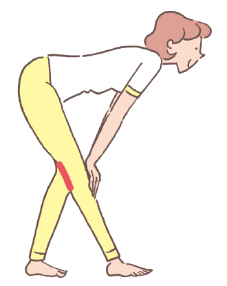 膝の裏を伸ばす