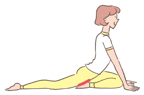 太もものつけ根を伸ばす