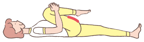 太ももの裏を伸ばす