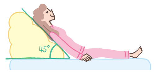頭を高くして寝る