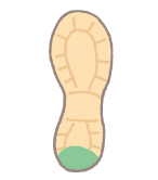 かかと全体