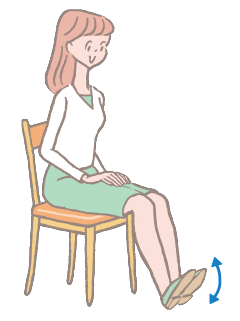 つま先を上げ下げする