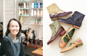 『ZAPATEO』の工房で話す、野田 満里子さん