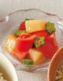 トマトと桃の三杯酢