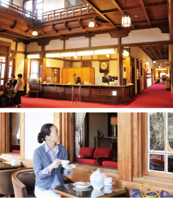 奈良ホテル、フロント・カフェラウンジ