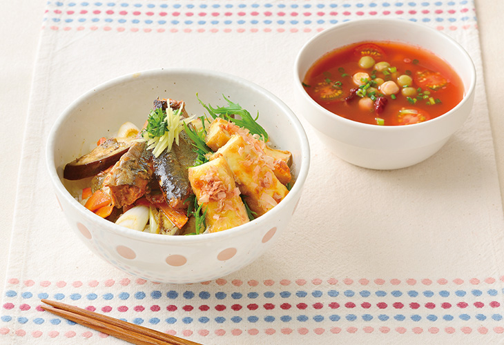 さんま缶の簡単どんぶり