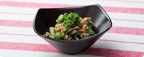 菜の花とツナのごま和え