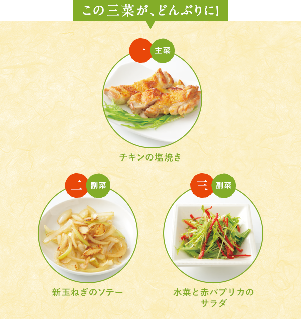 この三菜が、どんぶりに！