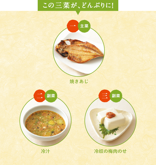 この三菜が、どんぶりに！