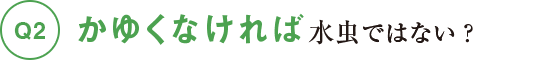 Q2かゆくなければ 水虫ではない？