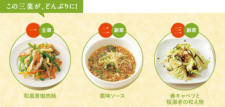 この三菜が、どんぶりに！