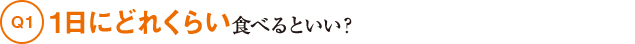 Q11日にどれくらい食べるといい？