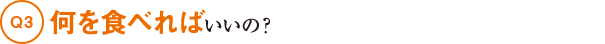 Q3何を食べればいいの?