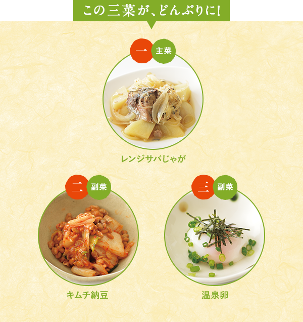 この三菜が、どんぶりに！