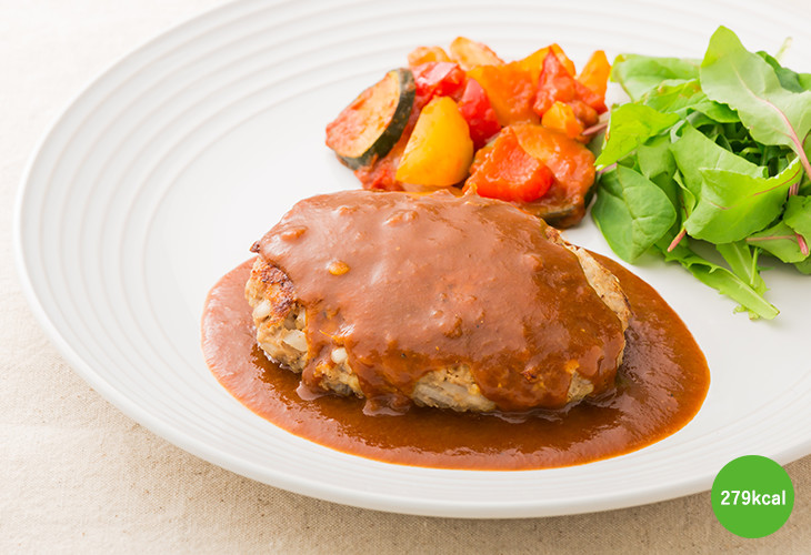 雑穀入り満腹ハンバーグ