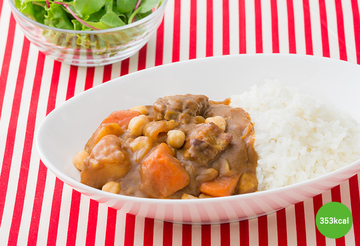 ひよこ豆のビーンズカレー 353kcal
