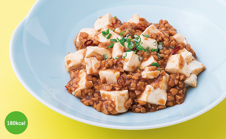 ひきわり納豆の麻婆豆腐 180kcal