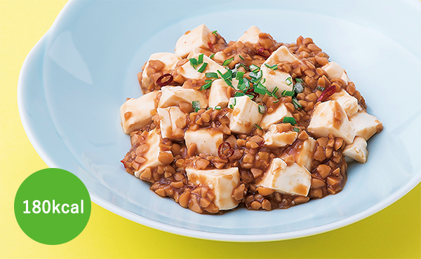ひきわり納豆の麻婆豆腐 180kcal