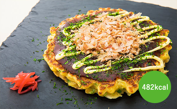 かんぴょう入りお好み焼き 482kcal