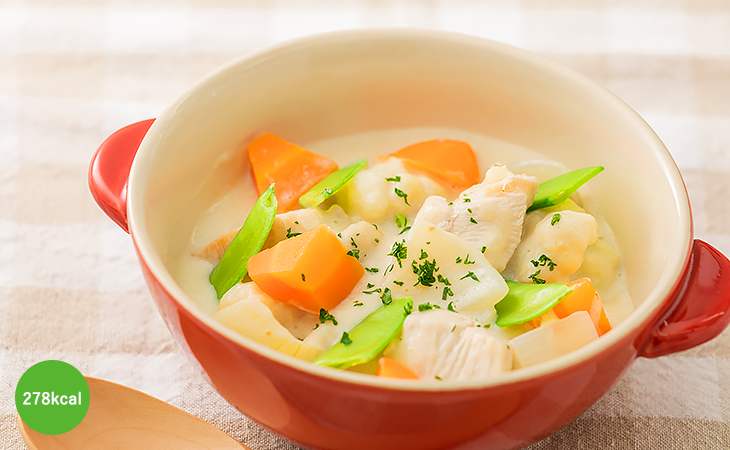 えのきと豆乳のクリームシチュー 278kcal