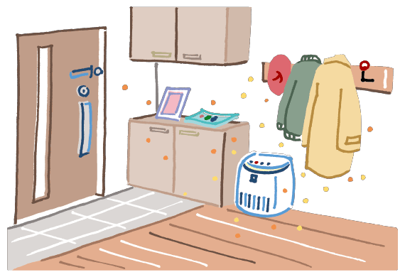 花粉を家に持ち込まない