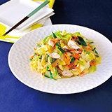 自家製塩鯖を作って、野菜炒めに！