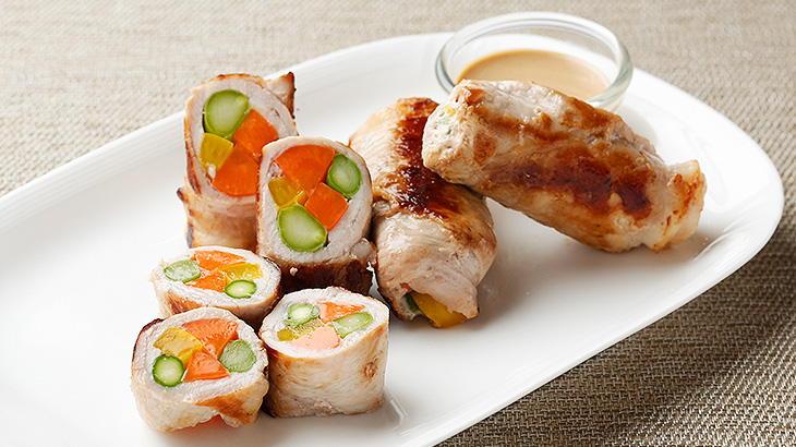 アスパラとにんじんの肉巻き