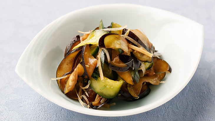 なすときゅうりの香味あえ