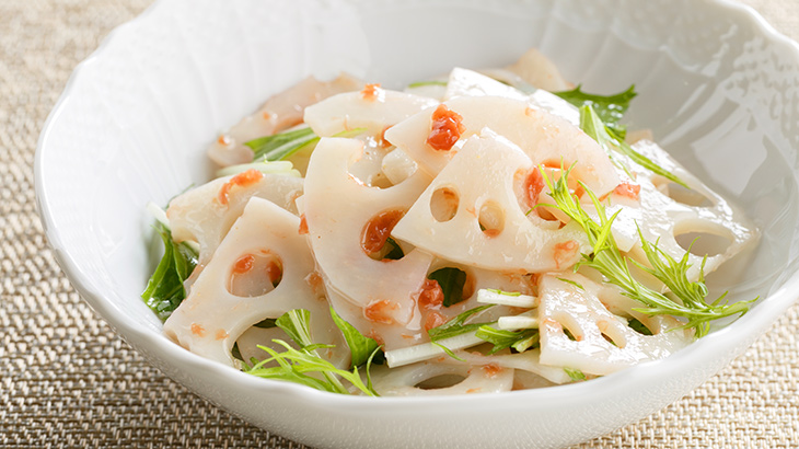 れんこんの梅肉ドレッシング