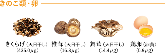 きのこ類・卵