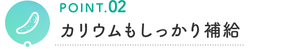POINT.02 カリウムもしっかり補給