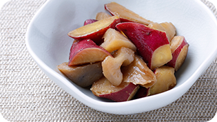 さつまいもと蓮根の甘辛煮