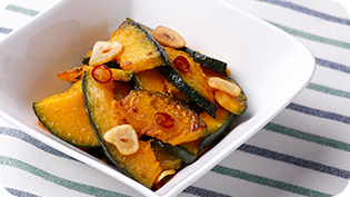 かぼちゃのにんにく炒め