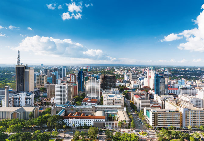 ナイロビのビル群