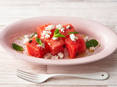 焼きすいかのカプレーゼ風