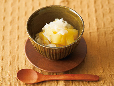 冬瓜となすのハト麦あん