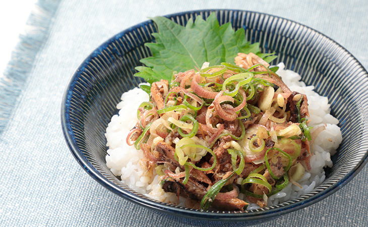 薬味のさっぱりとした味わいが嬉しい！さんまとみょうがのせご飯