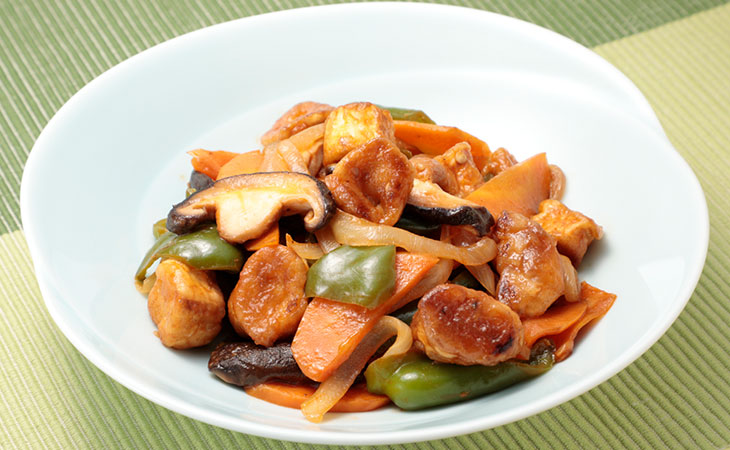 焼き鳥のカシューナッツ炒め