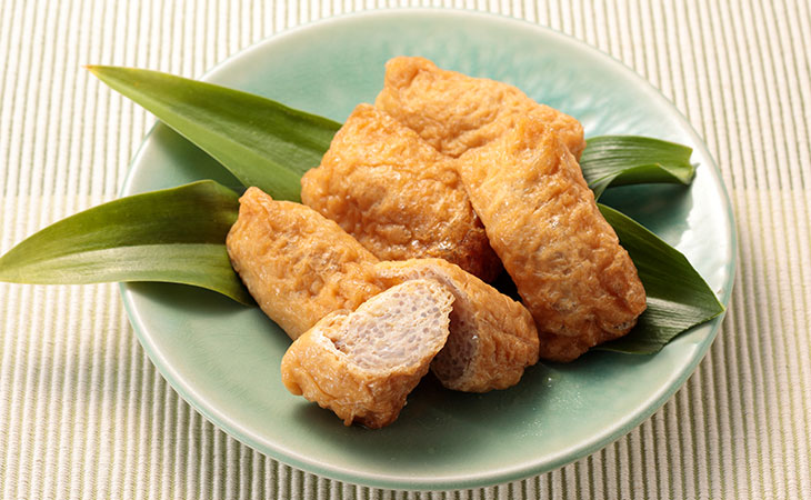 春雨肉詰めいなりあげ