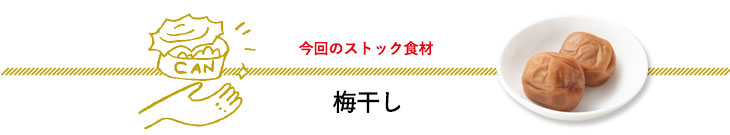 今回のストック食材　梅干し