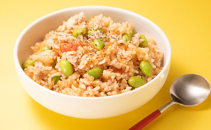 ツナとトマトの炊き込みご飯