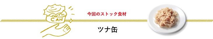 今回のストック食材　ツナ缶
